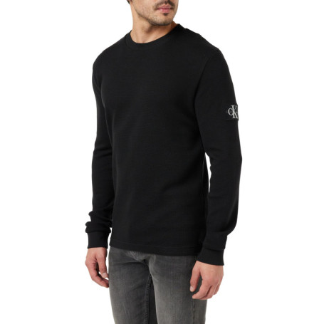 Pull-over à Manches Longues Calvin Klein Jeans en Tricot Noir