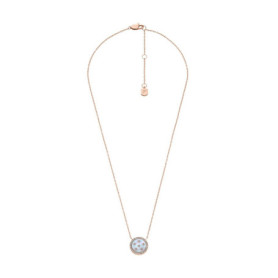 Collier en Acier Inoxydable Doré Rose avec Pendentif en Nacre - Fossil Merrit