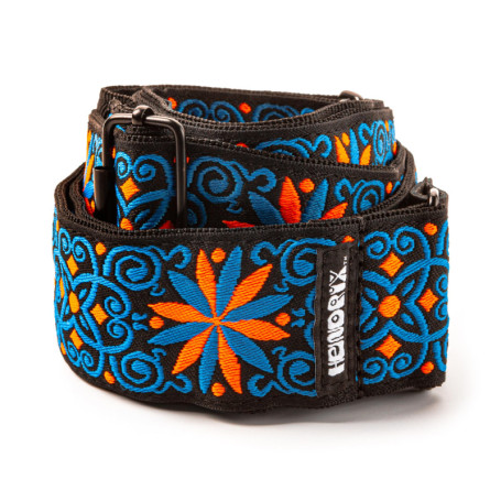 Sangle de guitare Jimi Hendrix Blacklight Fillmore Blue - Jim Dunlop