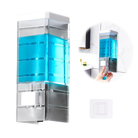 Distributeur de Savon Mural Transparent sans Perçage