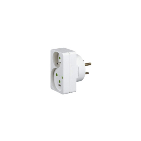 Adaptateur Legrand 1 Prise 2P+T 16A et 1 Prise 20A sur Prise 32A - Sécurité Enfant - Blanc