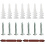 Kit de 100 Chevilles et Vis Auto-Perceuses CHUANGOU pour Murs Légers