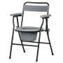 Chaise d'aisance pliante et portable avec accoudoirs