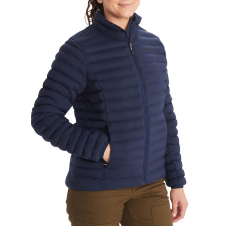 Veste Femme Echo Featherless Marmot - Chaude et Légère, Parka Isolante Résistante à l'Eau, Arctic Navy, XS