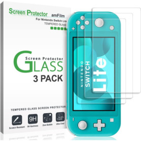 Lot de 3 films en verre trempé pour Nintendo Switch Lite - Protection d'écran ultra résistante