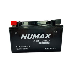 Batterie Moto Numax AGM 12V 7AH - Idéale pour Moto, Quad et Jet-Ski