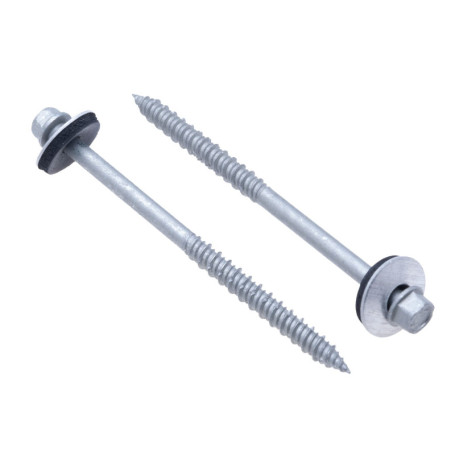 Vis Autotaraudeuse 255 mm pour Bois et Béton avec Rondelle Aluminium - Lot de 25