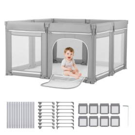 Parc Bébé Modulable VEVOR - Espace de Jeu Sécurisé 200 x 178 cm