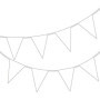 Guirlande de Fanions Blancs 10 m pour Décoration de Fête