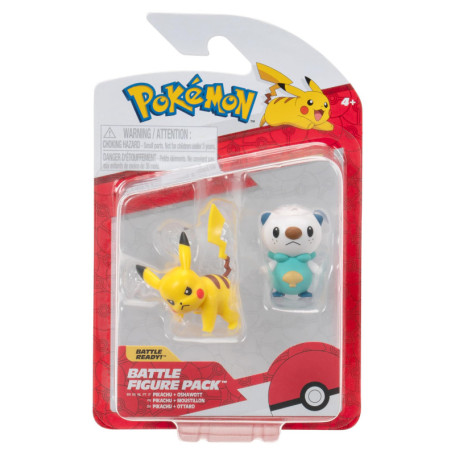Pack de Figurines Pokémon de Combat - Oshawott & Pikachu