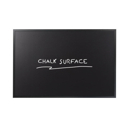 Tableau Noir Bi-Office 60 x 45 cm avec Cadre en MDF