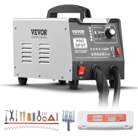 VEVOR Kit de Débosselage Carrosserie 1,8 KW avec 7 Modes de Soudage