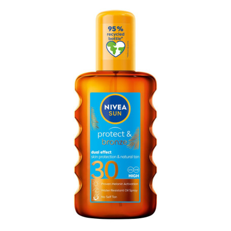 NIVEA SUN Protect & Bronze Huile Solaire Aérosol SPF 30 - 200 ml