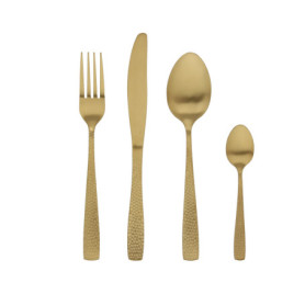 Set de 4 Couverts Pauline en Acier Doré - Tognana