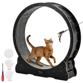 Roue d'Exercice pour Chat VEVOR 120 cm - Tapis Roulant Silencieux et Stable