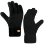 Gants d'hiver en laine pour femme - Doux, chauds et coupe-vent