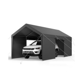 VEVOR Tente Garage 3,05 x 6,09 m - Abri de Voiture Extérieur Résistant aux UV et à l'Eau