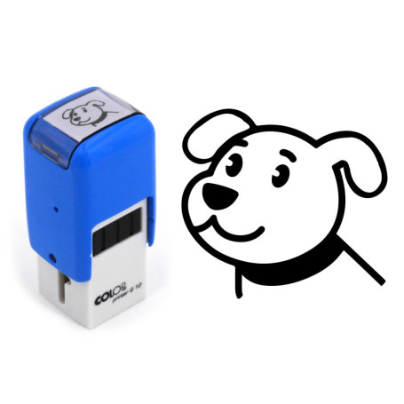 Tampon encreur tête de chien mignon - 11mm