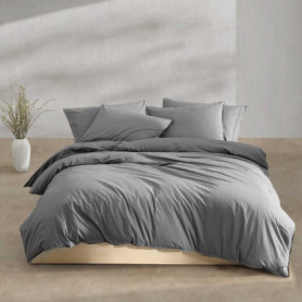 Ensemble Housse de Couette Graphite en Percale de Coton - Calvin Klein