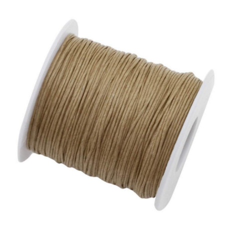 Cordon Ciré My-Bead 1 mm Cappuccino - Bobine de 90 m pour Bijoux DIY