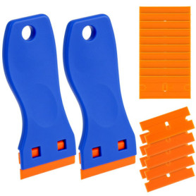 Grattoir Ergonomique QWORK avec 100 Lames pour Vitrocéramique et Induction