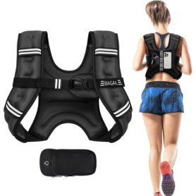 Gilet Lesté Ajustable BAGAIL pour Musculation et Fitness