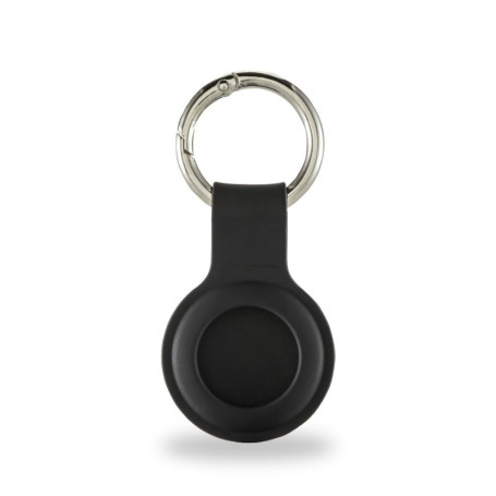 Porte-clés Hama en Silicone Noir pour Apple AirTag - Protection Élégante et Durable