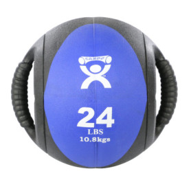 Médecine-Ball Double Poignée Bleu 10,9 kg pour Entraînement Musculaire