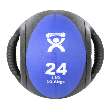 Médecine-Ball Double Poignée Bleu 10,9 kg pour Entraînement Musculaire