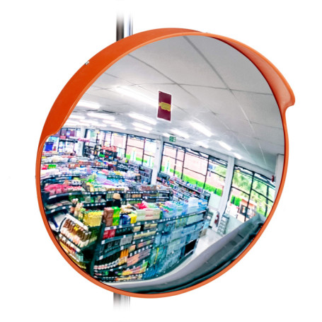 Miroir d'Observation Convexe 45 cm - Sécurité Intérieure Rouge