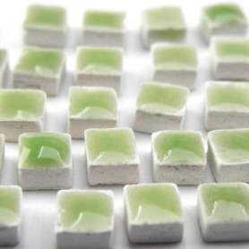 Tesselles de Mosaïque Vert Fougère - 1000 Pièces en Céramique