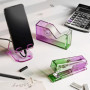 Support de Téléphone Portable Idena en Plastique Violet-Vert pour Bureau et Maison