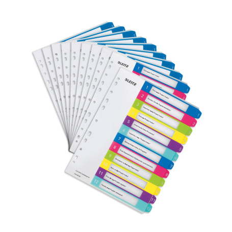 Lot de 10 Intercalaires Imprimables A4 Leitz WOW - Multicolores