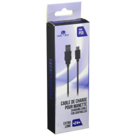 Câble de Recharge 3M pour Manette PS5 - USB-C Tressé Noir