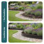 Bordure de Jardin en Métal VOUNOT - Lot de 15 Pièces Flexible et Résistante