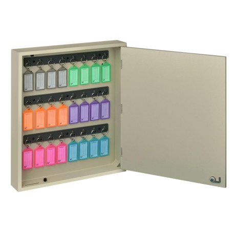 Armoire à Clés Mural Acrimet en MDF pour 24 Clés avec Serrure - Beige