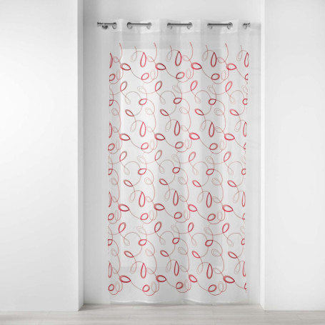 Voilage à Oeillets Rouge 140 x 240 cm - Douceur d'Intérieur