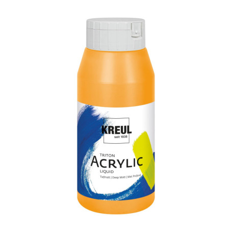 Peinture Acrylique KREUL Triton Jaune Indien 750 ml - Fluide et Mat