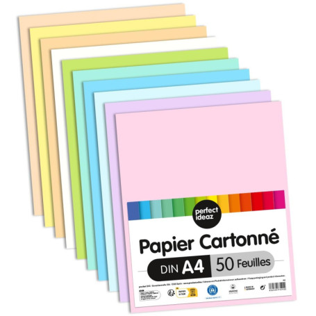 Pack de 50 Feuilles de Carton Photo Pastel DIN A4 - Perfect Ideaz 18,52 €
