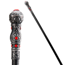 Canne de Marche Argentée pour Déguisement de Vampire - Accessoire Halloween