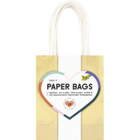 Sacs en Papier Kraft Dorés Folia - 10 Pochettes Cadeaux Élégantes