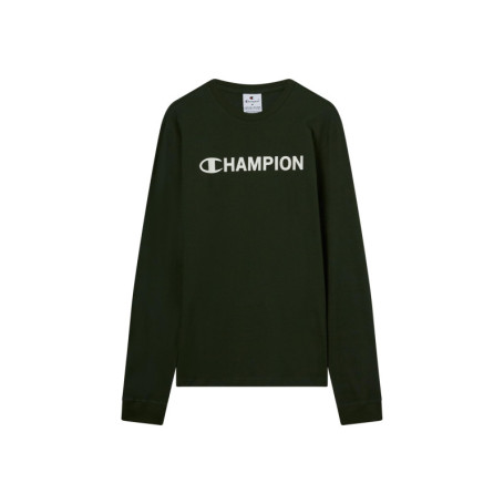 T-Shirt à Manches Longues Champion Legacy pour Homme - Vert Graphique Taille L