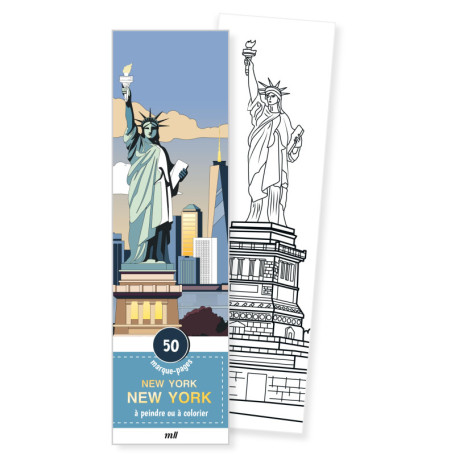 Marque-pages à Colorier - New York : 50 Illustrations Créatives