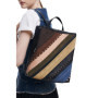 Sac à dos Desigual Quebec Whipstitch en cuir marron multicolore