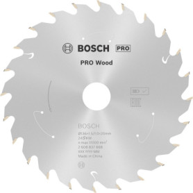 Lame de Scie Circulaire Bosch PRO Wood pour Bois - 136 mm, 24 Dents