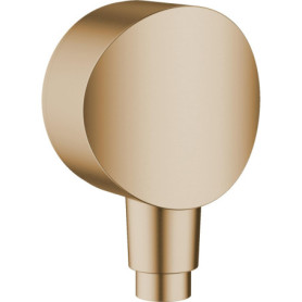 Raccord Mural Hansgrohe FixFit S en Bronze Brossé avec Clapet Anti-Retour