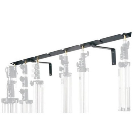 Support Mural Manfrotto pour 8 Pieds d'Éclairage Noir