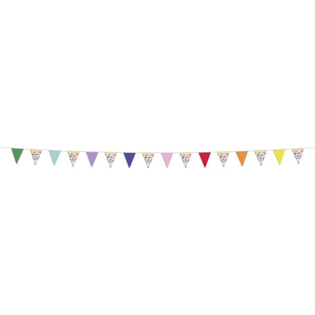 Guirlande Fanions Colorée Stripetastic - 6 m pour Anniversaire et Fêtes