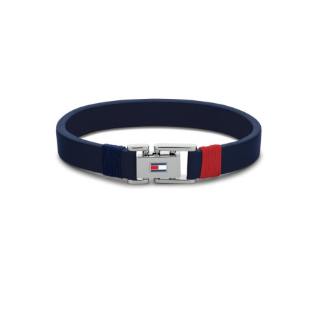 Bracelet en Cuir Bleu Marine pour Homme - Tommy Hilfiger