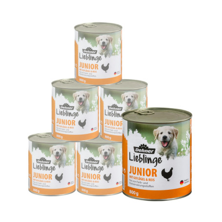 Dehner Nourriture pour Chiots au Poulet et Riz - 6 x 800 g